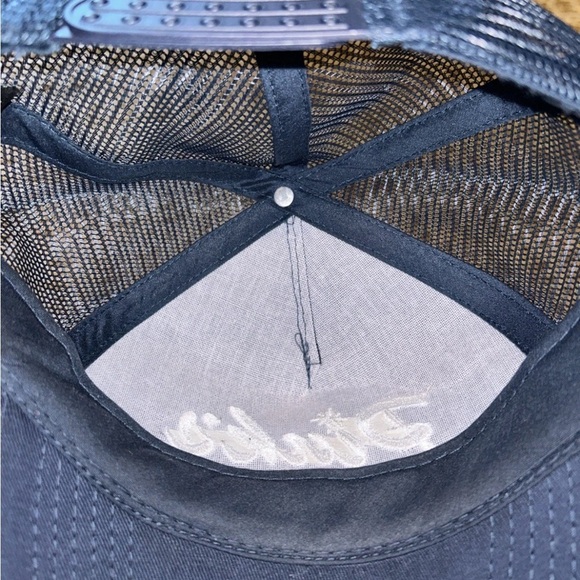 Port Authority Blue and White Snapback Hat with Classic Trim - Picture 4 of 7